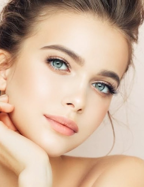 stock image of model with makeup non-surgical